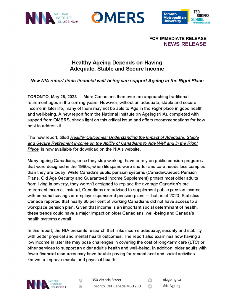 May 25, 2023 — Media Release Cover