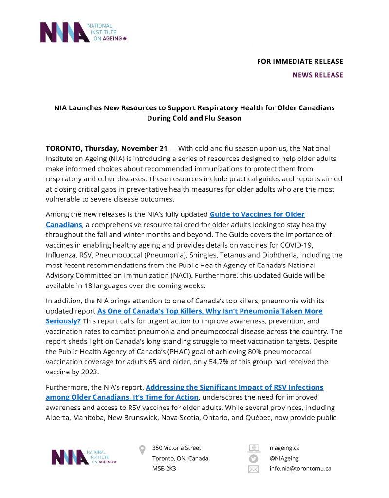 November 21, 2024 - Press Release Cover