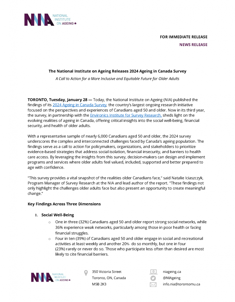 January 28, 2025 - Press Release Cover