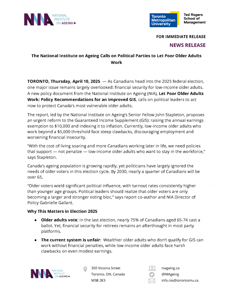 April 10, 2025 Press Release Cover