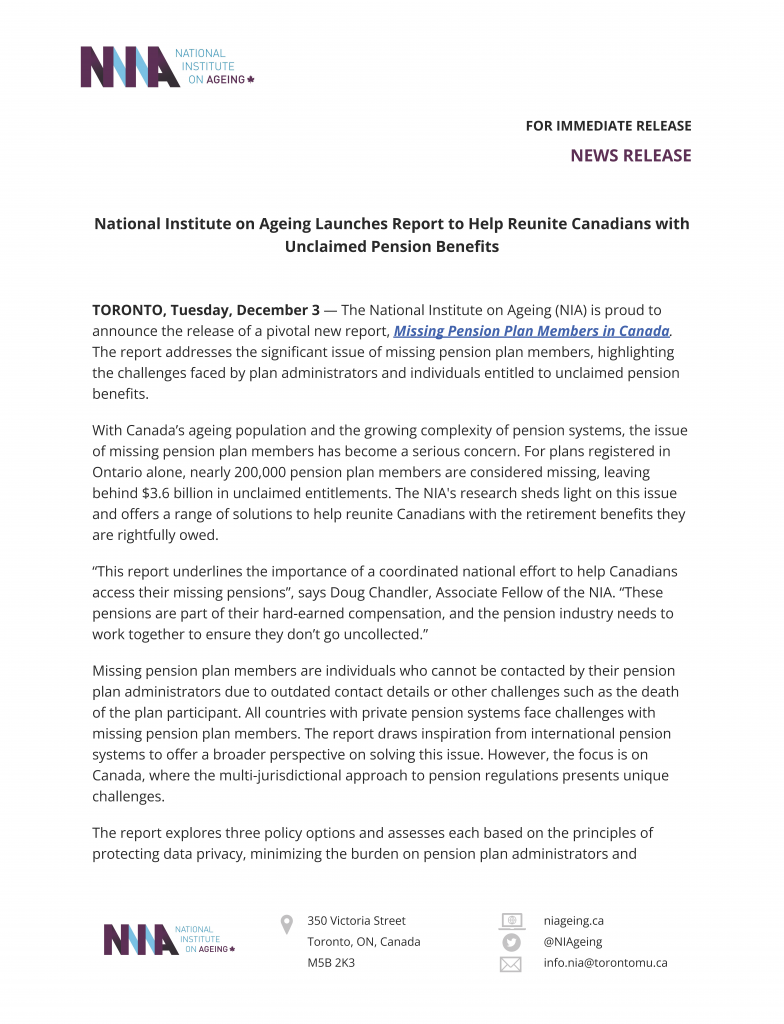 December 3, 2024 - Press Release Cover