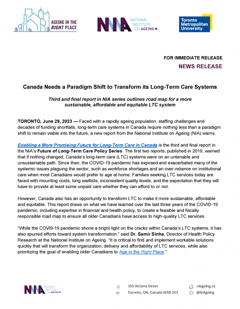 June 29, 2023 - Press Release Cover